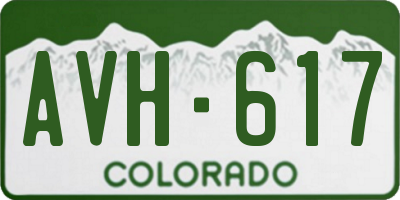 CO license plate AVH617