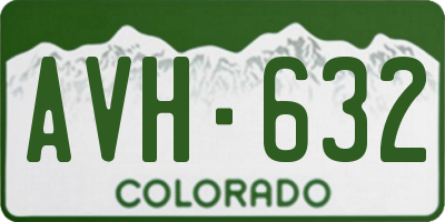 CO license plate AVH632