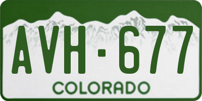 CO license plate AVH677