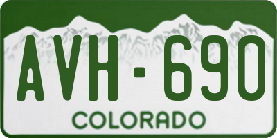 CO license plate AVH690