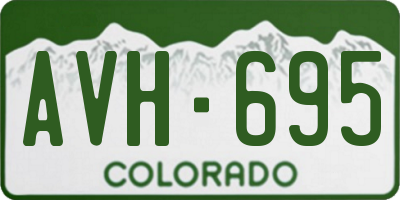 CO license plate AVH695