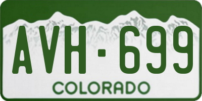 CO license plate AVH699