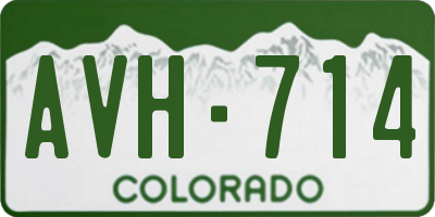CO license plate AVH714