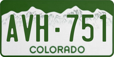 CO license plate AVH751