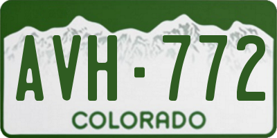 CO license plate AVH772