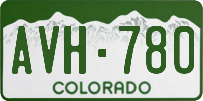 CO license plate AVH780