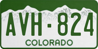CO license plate AVH824