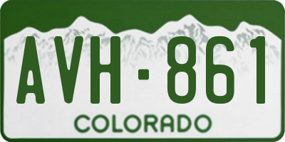 CO license plate AVH861
