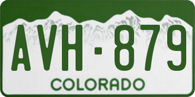 CO license plate AVH879