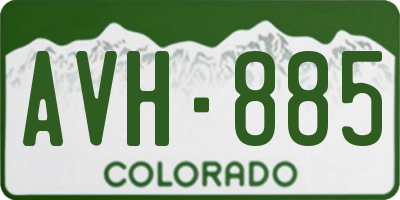 CO license plate AVH885