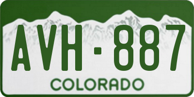 CO license plate AVH887