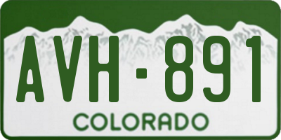 CO license plate AVH891
