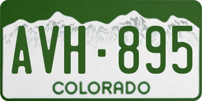 CO license plate AVH895
