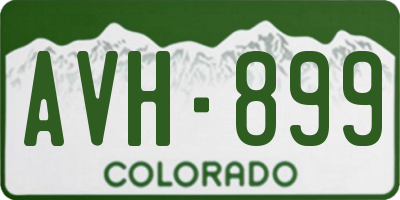 CO license plate AVH899