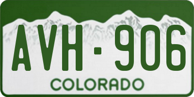 CO license plate AVH906