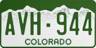 CO license plate AVH944