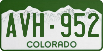 CO license plate AVH952