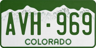 CO license plate AVH969