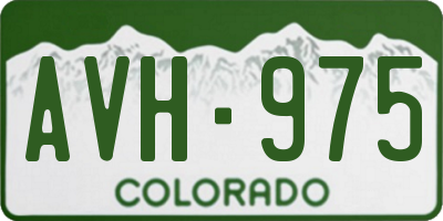 CO license plate AVH975