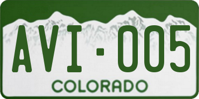 CO license plate AVI005