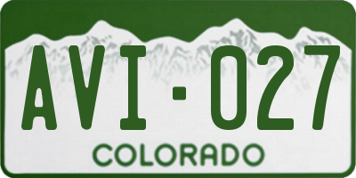 CO license plate AVI027