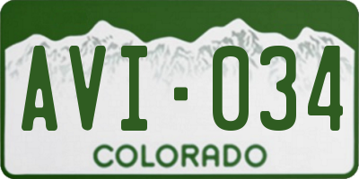 CO license plate AVI034