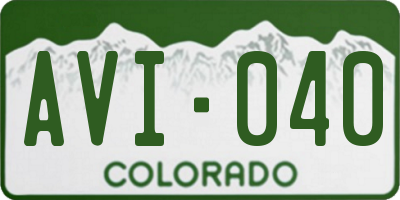 CO license plate AVI040