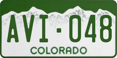 CO license plate AVI048