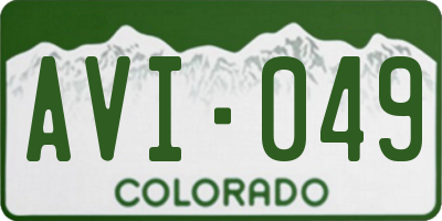 CO license plate AVI049