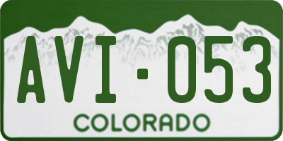 CO license plate AVI053