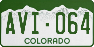 CO license plate AVI064