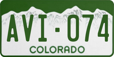 CO license plate AVI074