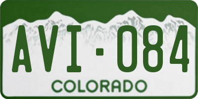CO license plate AVI084