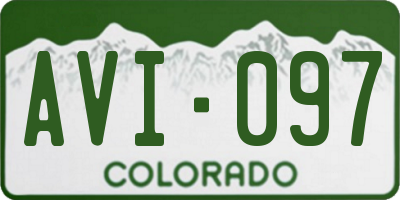 CO license plate AVI097