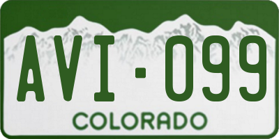 CO license plate AVI099