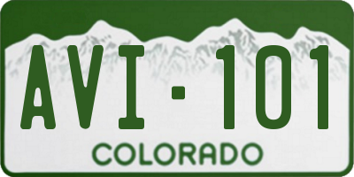 CO license plate AVI101