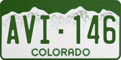 CO license plate AVI146