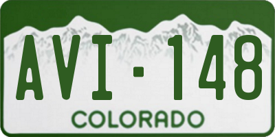 CO license plate AVI148