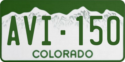 CO license plate AVI150