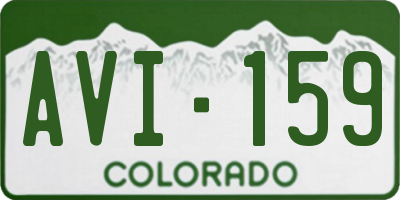 CO license plate AVI159