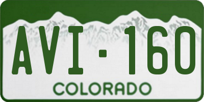 CO license plate AVI160