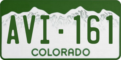 CO license plate AVI161