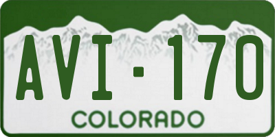 CO license plate AVI170