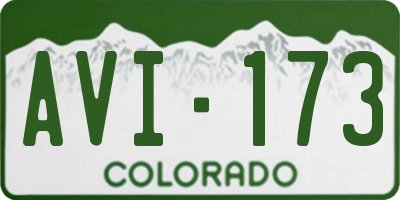 CO license plate AVI173