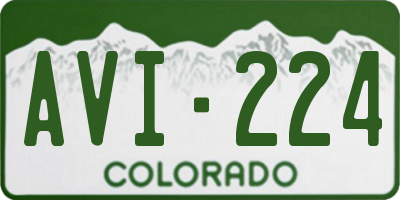 CO license plate AVI224