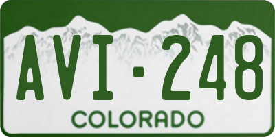 CO license plate AVI248