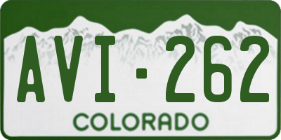 CO license plate AVI262