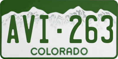 CO license plate AVI263