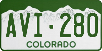 CO license plate AVI280