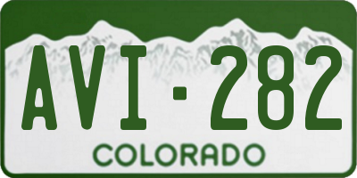 CO license plate AVI282